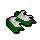 Green Spiky Vambraces