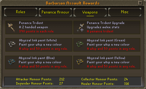 Barbarian Assault Weapons