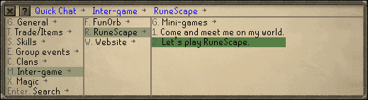 Quick Chat Menu