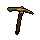 Gilded bronze pickaxe