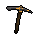 Gilded iron pickaxe