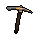 Gilded steel pickaxe