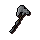 Off-hand steel battleaxe