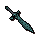 Off-hand leaf-bladed sword