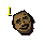 Bronze idol head
