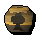 Decorated woodcutting urn (unf)