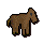 Toy horsey -Brown-