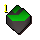 Square stone -Green-