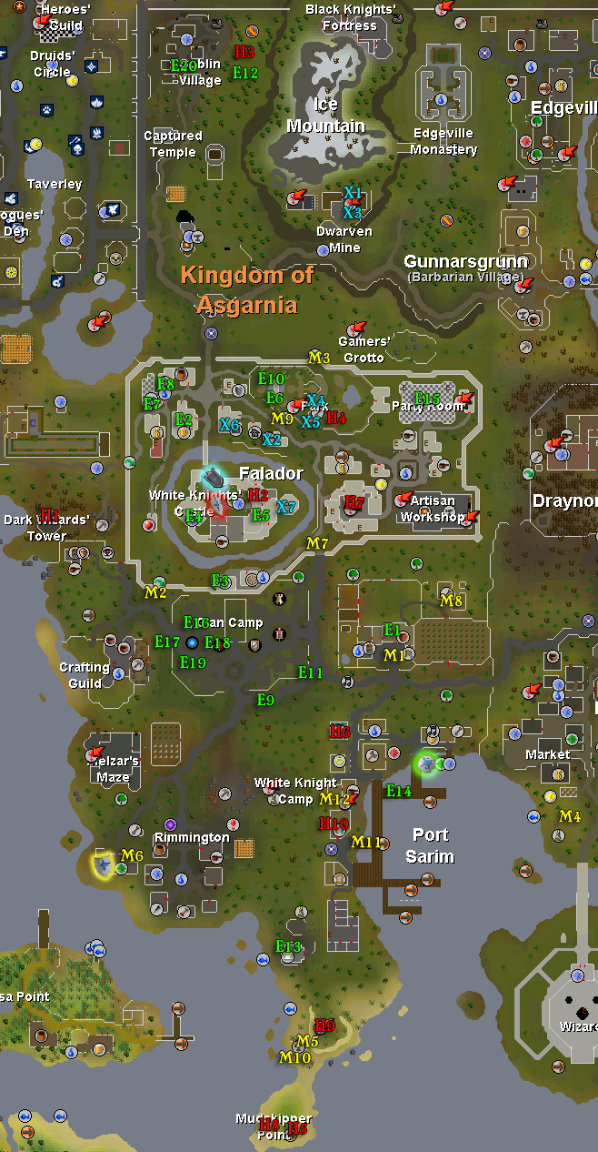 Falador mapa de tarefas